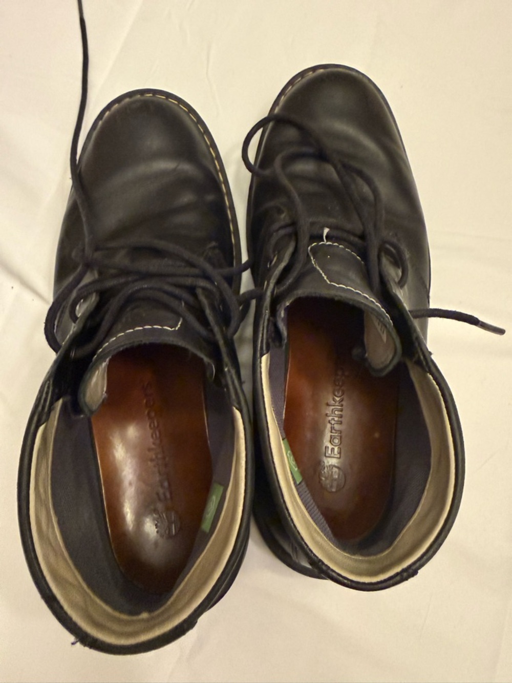 Black Leather Men's Lace-Up Shoes